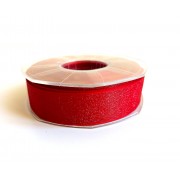 Lurex Organza Ribbon  25 mm - Color Dark Red